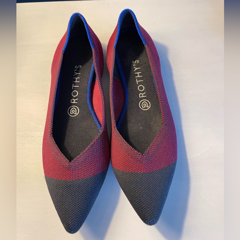 Rothy’s Crimson Captoe the Point Women Shoes Size 8.5
